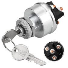 Ignition Switch with Key, 4 Position Universal Key Ignition Switch 12v for Ca...