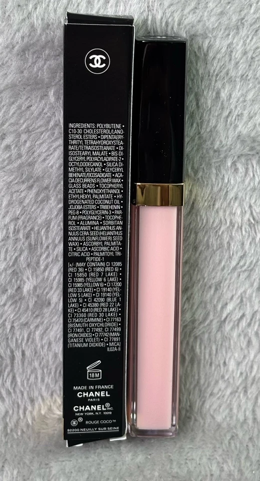 CHANEL Chanel Rouge Coco Brillo Brillo Hidratante Brillo Labial 726 Glaseado, NUEVO Foto 2 de 2