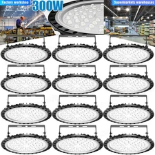 12 Pack 300W UFO LED High Bay Lights Daylight  Garage Shop Area Light Lighting
