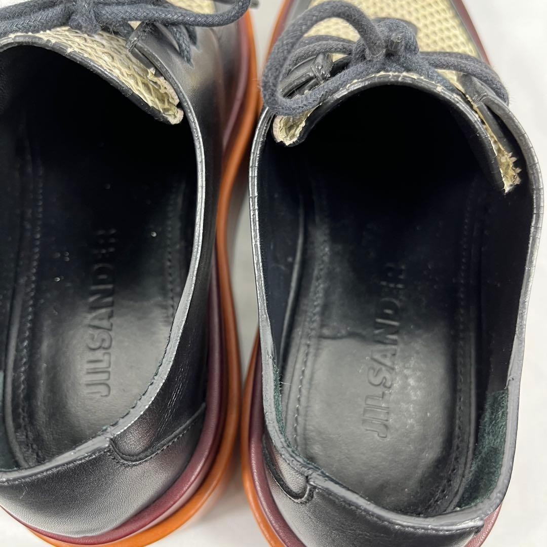 Jil Sander Platform Shoes Python Pattern Black/Be… - image 6