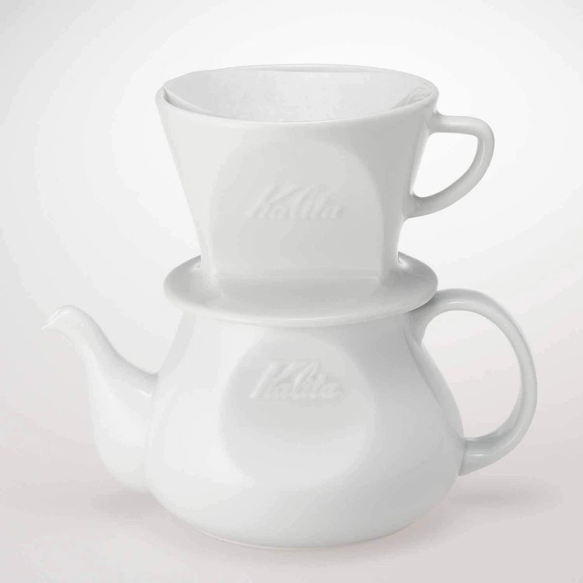 Kalita Jarra Para Café Hasami De Porcelana 700ml Goteo Cerámica Blanca #35197
