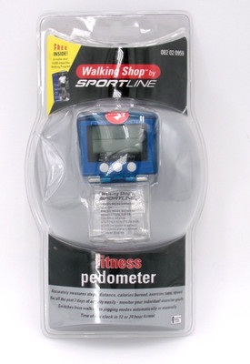 New SportLine Step & Distance Digital Pedometer Walking Shop WS2807BL