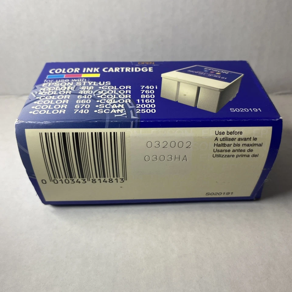 Epson Color Ink Cartridge S020191 Factory Sealed - Image 2 of 4