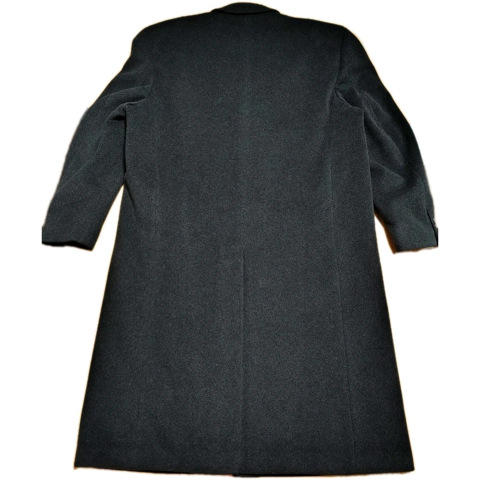 Cashmere Coat Italian Weave Charcoal Gray Men's 42L Long 3-Button Split Bottom - Изображение 2 из 4