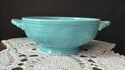 Vintage Fiestaware Footed Cream Soup Bowl w/ Handles Turquoise Blue Fiesta USA