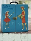Mattel Barbie & Skipper Vintage Blue Carrying Case Portable Storage with Handle