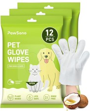 36PCS Hypoallergenic Pet Glove Wipes for Dogs, Cats  Small Animals  No-Rinse