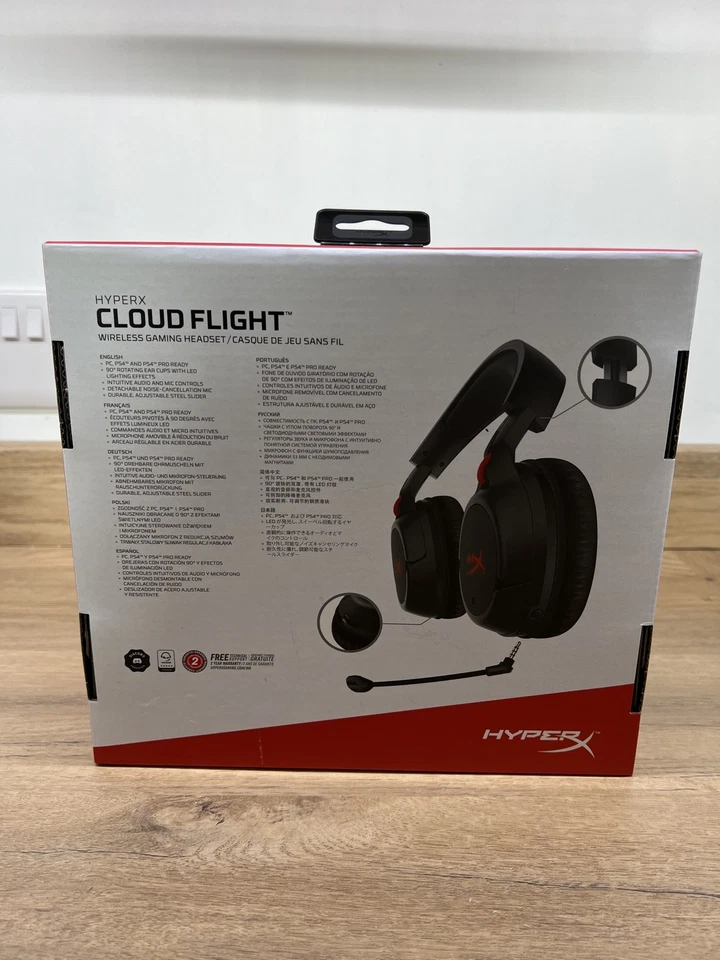 HyperX Cloud Flight Wireless Gaming Headset Black-Red Sealed Boxed - Image 3 of 3