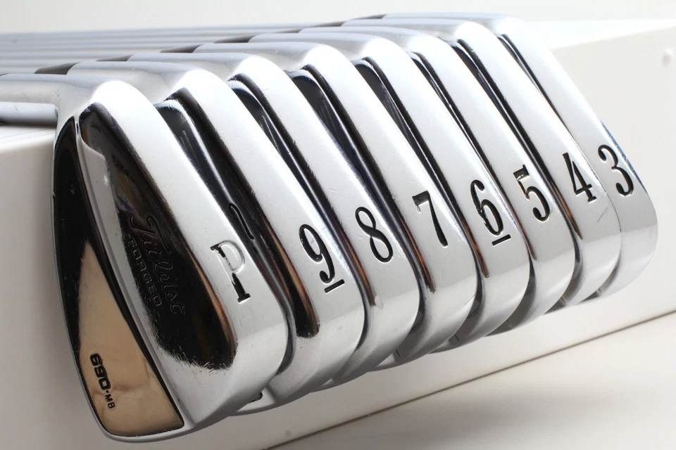 【LEFT】8Pcs Titleist FORGED 690.MB Irons 3-4-5-6-7-8-9-PW Stiff Flex DG S200 LH - Image 3 of 4