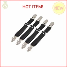 BetyBedy 4Pcs Adjustable Bed Sheet Fasteners Suspenders, Elastic Sheet Band