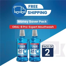 Oral-B Pro-Expert Multi Protection Mouthwash 500ml x2 Fresh Breath Pack
