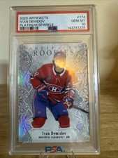 2025-26 Upper Deck Artifacts Ivan Demidov Platinum Sparkle#174 /99 RC PSA10 Habs