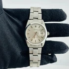 #49 Rolex 34mm OysterDate Precision Silver Dial Vintage Steel Men's Watch 6694