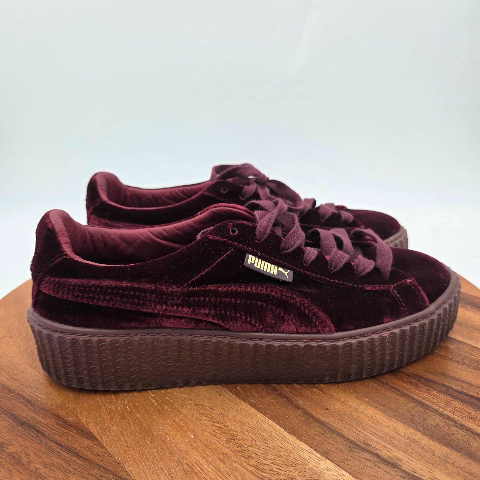 Size 9.5 - Puma Rihanna Fenty X Velvet Creeper Burgundy Wome