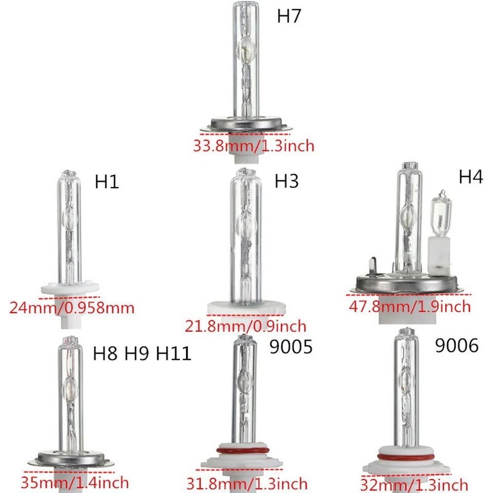 H7 H8 H11 H4 H1 H3 9005 9006 Xenon Headlight Bulbs Car Replace HID Lights 100W - Image 2 of 4