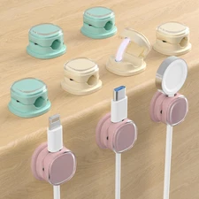 Magnetic Cable Clips, Adjustable Cord Holder Management, Adhesive Wire Keeper Or