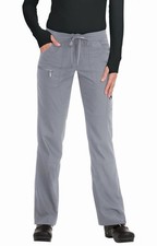 NWTS Koi Lite Peace Women  s 6 Pocket Drawstring Pants Scrub SzLg /Platinum Grey