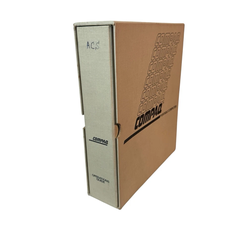 Compaq Portátil Modelo 1 (1983) IBM PC Compatible con Manual y Discos COMO ESTÁ Foto 2 de 4