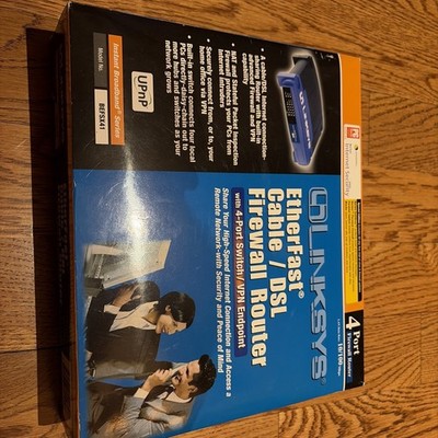 Linksys EtherFast BEFSX41-CA 4-Port Cable/DSL Firewall Router VPN Endpoint