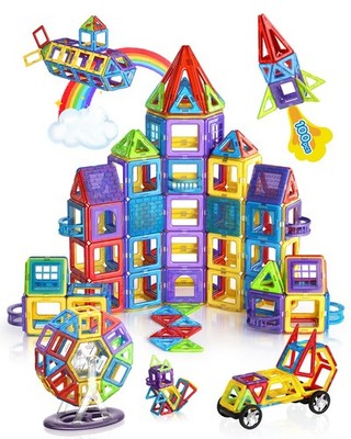 Magnetische Bausteine 3D Lernspielzeug Kinder 3-8 Jahre 10 Stück Magnetbausteine