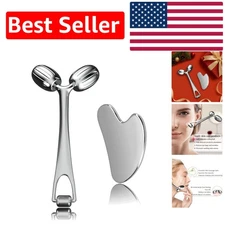 Ergonomic Dual-Ended Face Roller and Gua Sha Stone – Your Skincare Essential