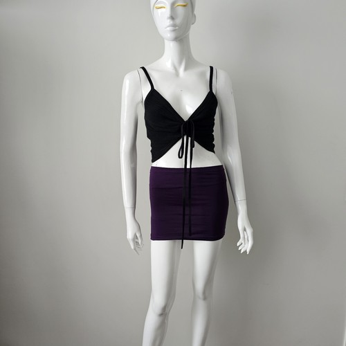 Anna Quann Black Crop Knit Top Size 14 NWT Tori Festival - Picture 9 of 10