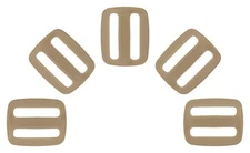 10 - 1 Inch Coyote Tan Plastic Triglide Slides