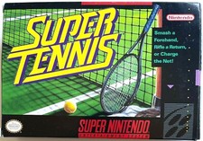 EXCELLENT "SUPER TENNIS" SUPER NINTENDO SNES VIDEO GAME IN ORIGINAL BOX COMPLETE