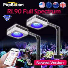PopBloom 2PCS RL90 WiFi Aquarium Reef Led Light 36-48 Saltwater Reef Fish Light