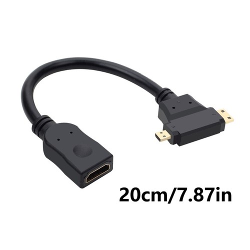 Hdmis to Mini/Micros Hdmis Adapter Gold Plate Connectors For Camera Tablet Phone - Zdjęcie 8 z 10