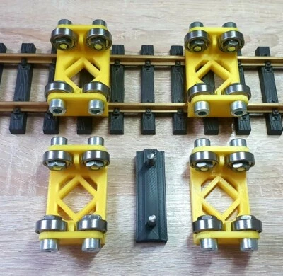 Rollenprüfstand Spur G Groß, 4x Rollenbock + Strombock, LGB-Gartenbahn (12112)