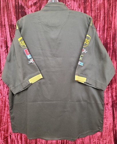New nwt Vintage NASCAR UPS Winston Cup 90s Drivers Line 1/4 Zip Pit Crew Shirt L - Picture 6 of 8