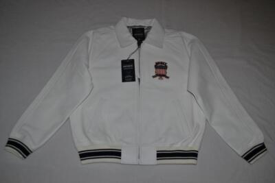 AUTHENTIC Avirex Icon Leather A1 BOMBER Jacket MENS SNOW WHITE NEW