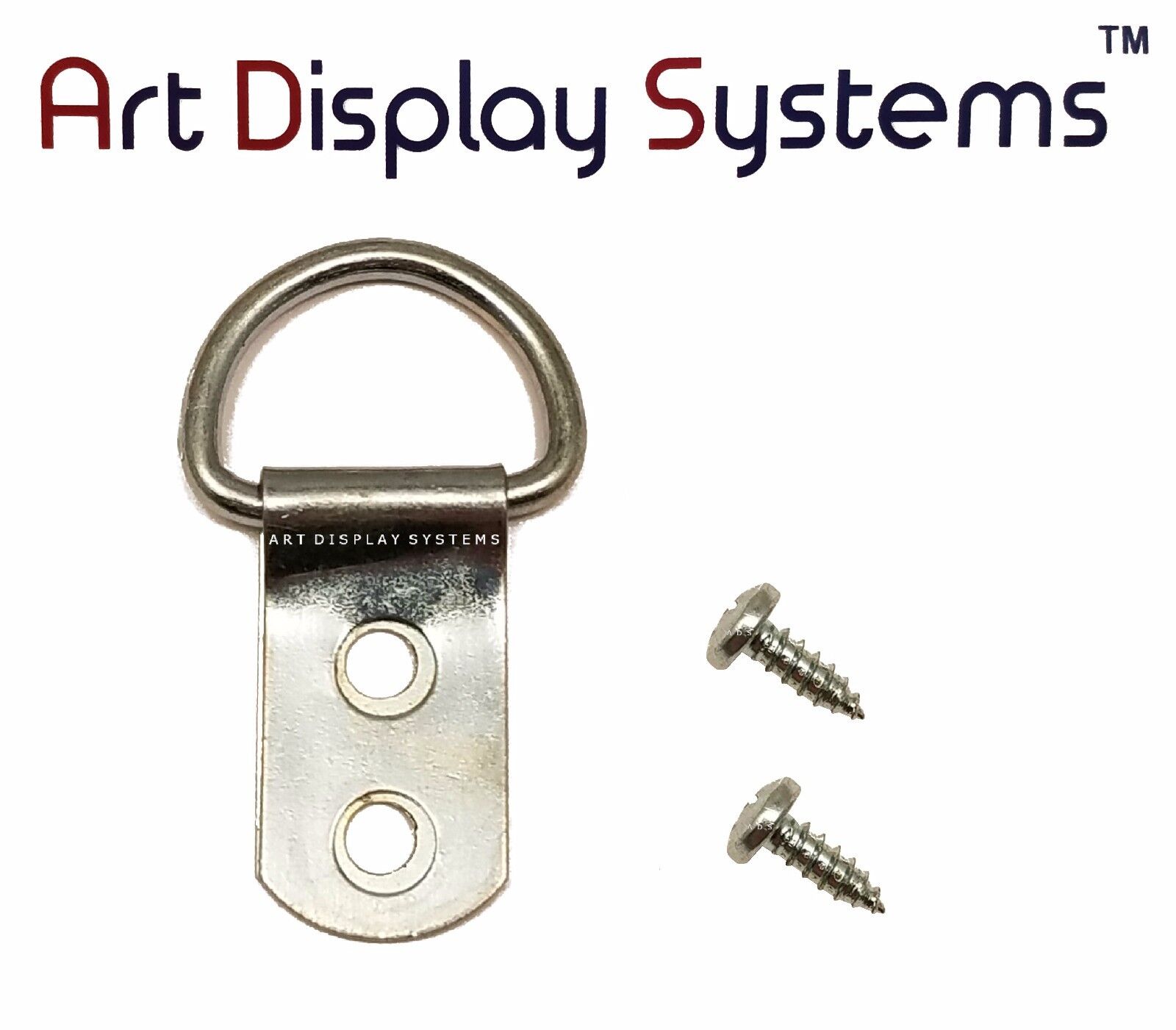Art Display Systems 2 Hole Heavy Duty ZP D-Ring Hanger 6 3/8 Scr