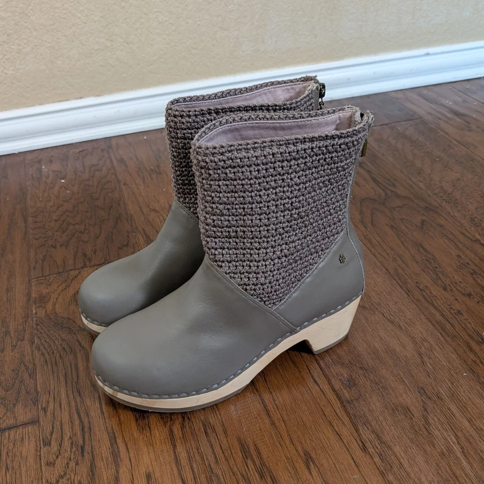 Botas Zueco The Sak Paloma en Gris Champiñón Talla 8 Cuero Clásico Foto 3 de 4