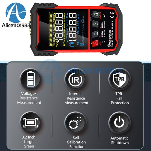 TOOLTOP 120V 500Ω Li-ion Battery Internal Resistance Tester Battery Tester Tool - Picture 11 of 26