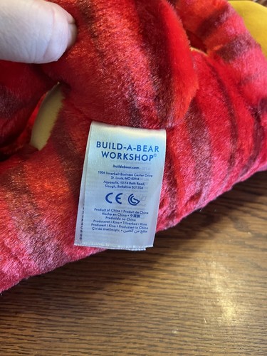 15" Build-A-Bear - Red T Rex Dinosaur - Plush Stuffed Animal Tyrannosaurus Dino - Picture 4 of 7