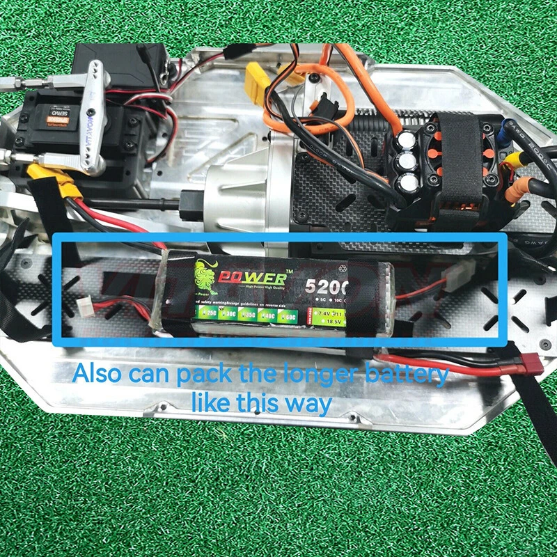 Vitavon DBXL E2.0 V2 Carbon Fiber Battery Tray & Straps Set For LOSI DBXL E2.0 - Image 3 of 4