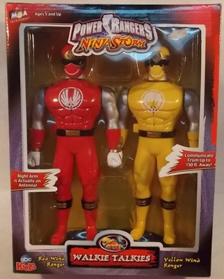 Power Rangers Ninja Storm Red & Yellow Wind Figure Walkie Talkies Movable Arms