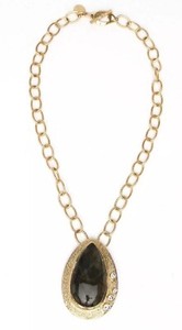 Authentic Melinda Maria 14K Gold Plated Stephanie Labradorite Pendant Necklace W1103