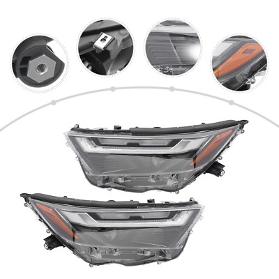 For 2022-2023 Toyota RAV4 XSE Full LED Headlight Assembly LH+RH Headlamps w/Bulb