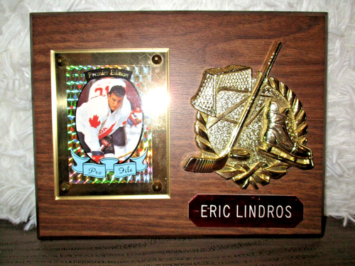Eric Lindros Plaque Team Canada Olympic Hockey Sports Memorabilia 9"x7" Plaque - Picture 6 of 9