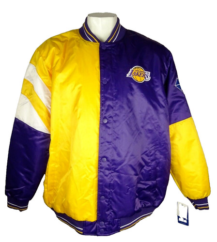 BAPE x Mitchell & Ness Los Angeles Lakers Satin Jacket 2XL New w