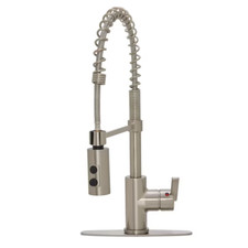 Project Source 1-Handle Pull-Down Commercial Kitchen Faucet H90K-51D-PS-BN