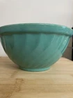 Garden City Pottery Swirl Mixing Bowl Jade Green Glaze Rare Vintage