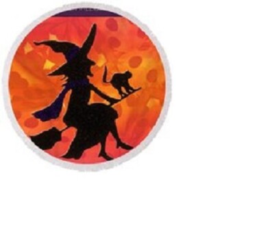 HALLOWEEN WITCH pendant charm Artisan German Silver 22'' Necklace gold gift award