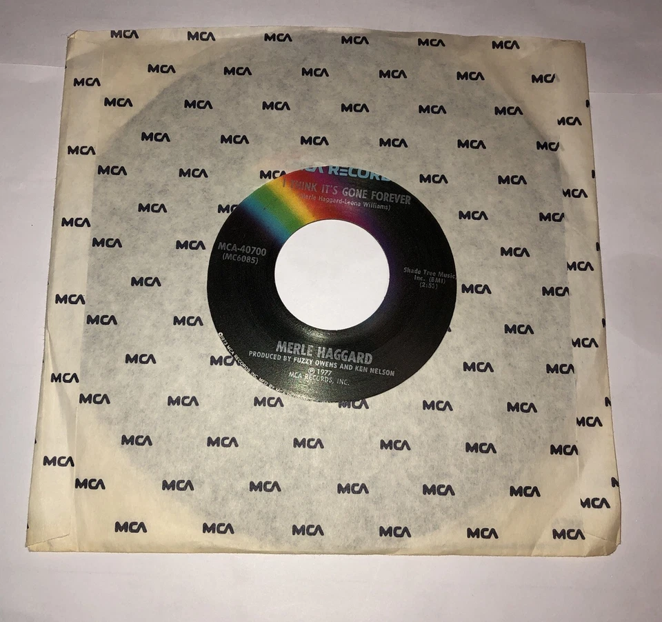 Country 45 Merle Haggard - If We're Not Back In Love By Monday / I Think It's... - Image 2 of 4