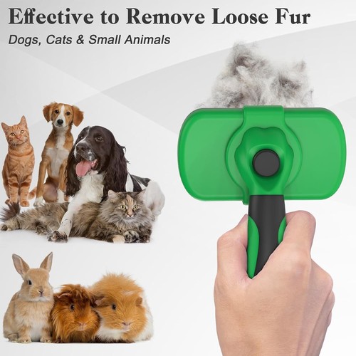Self Cleaning Slicker Brush - Skin Friendly Deshedding Grooming Tool for Dogs - Picture 13 of 49