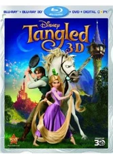 Tangled (Four-Disc Combo: Blu-ray 3D / Blu-ray / DVD / Digital Copy) - VERY GOOD