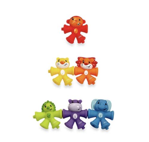 Infantino Snap & Pop Set di 6 Animali Amici Giocattolo Attività Bambini e Bambini - Foto 2 di 11